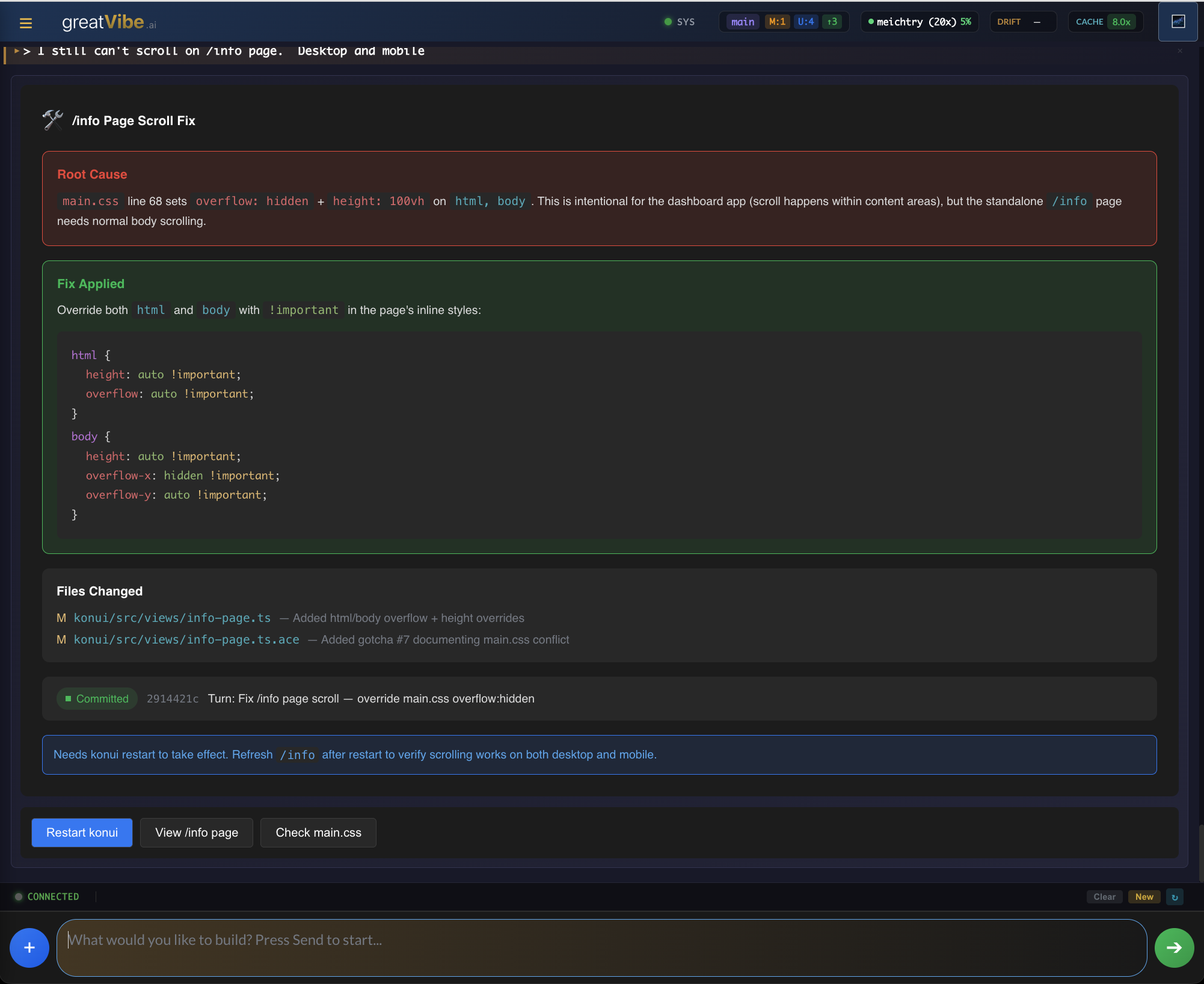 gvTurn card with rich output